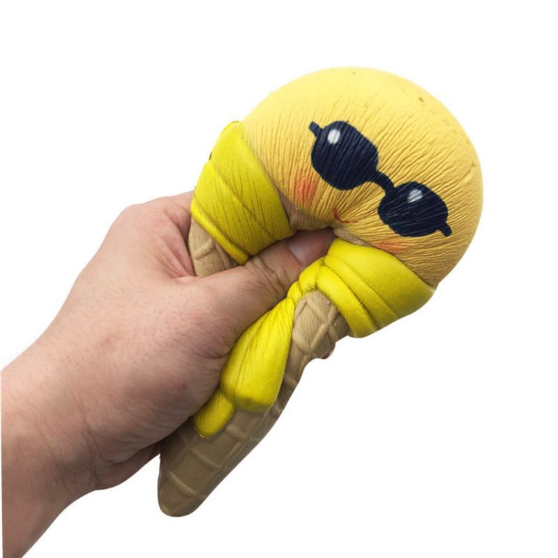 Squishy Fun Zmrzlina Se Slunečními Brýlemi Šála 18cm Pomalu Rostoucí S Obalem Kolekce Dárek