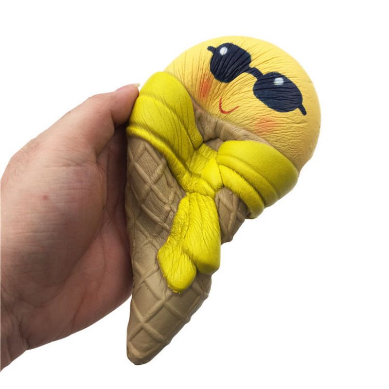 Squishy Fun Zmrzlina Se Slunečními Brýlemi Šála 18cm Pomalu Rostoucí S Obalem Kolekce Dárek