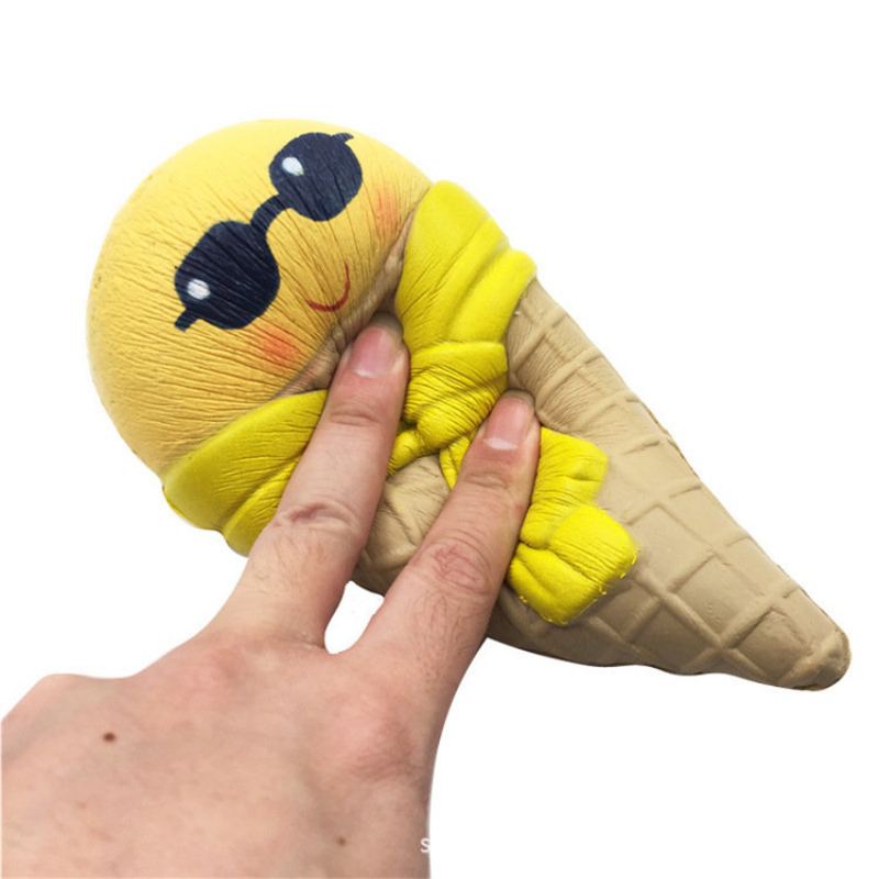 Squishy Fun Zmrzlina Se Slunečními Brýlemi Šála 18cm Pomalu Rostoucí S Obalem Kolekce Dárek