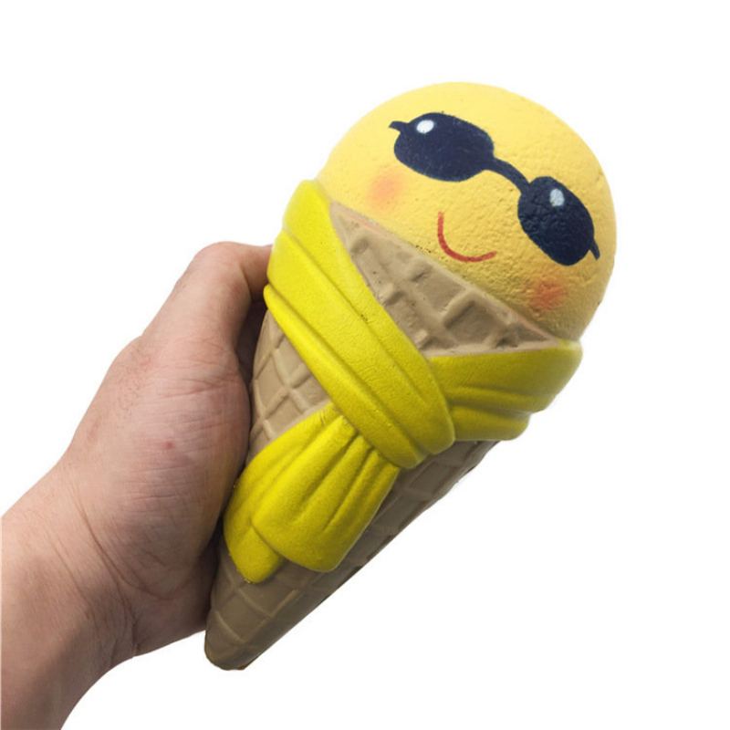 Squishy Fun Zmrzlina Se Slunečními Brýlemi Šála 18cm Pomalu Rostoucí S Obalem Kolekce Dárek