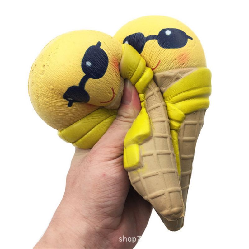 Squishy Fun Zmrzlina Se Slunečními Brýlemi Šála 18cm Pomalu Rostoucí S Obalem Kolekce Dárek