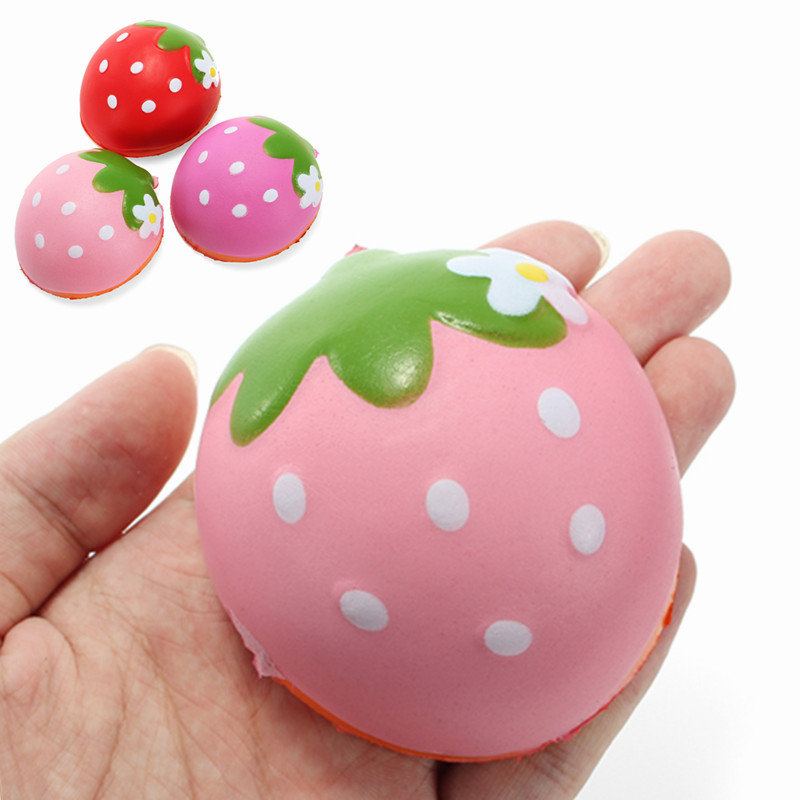 Squishy Half Jahoda 7 cm Měkké Pomalu Rostoucí Ovoce Kolekce Dárková Dekorační Hračka