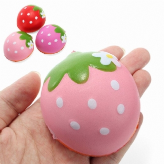 Squishy Half Jahoda 7 cm Měkké Pomalu Rostoucí Ovoce Kolekce Dárková Dekorační Hračka