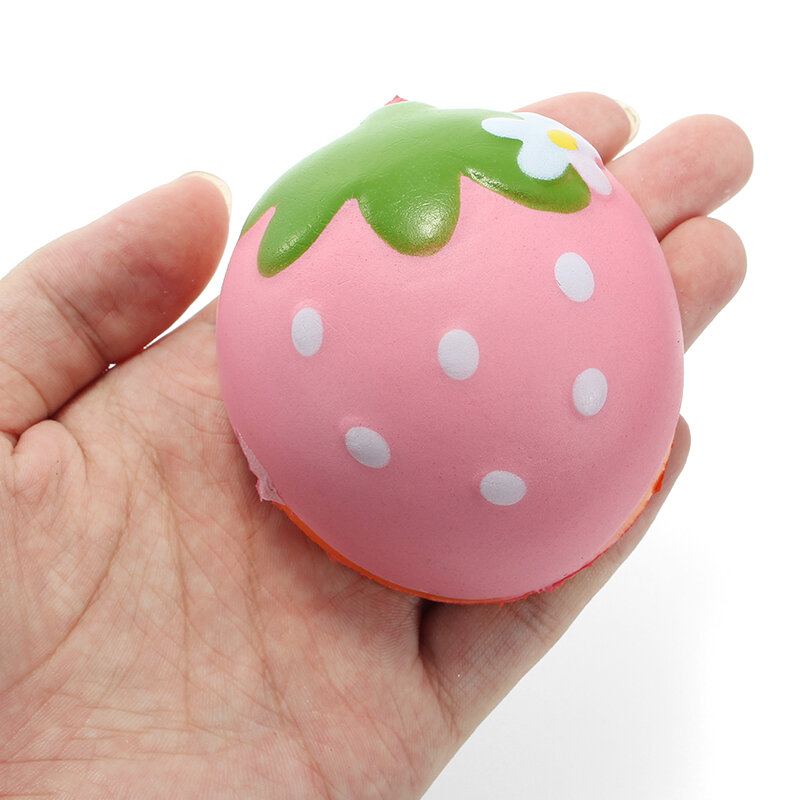 Squishy Half Jahoda 7 cm Měkké Pomalu Rostoucí Ovoce Kolekce Dárková Dekorační Hračka