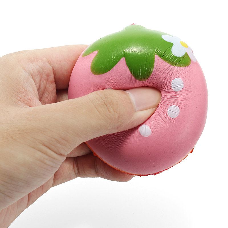 Squishy Half Jahoda 7 cm Měkké Pomalu Rostoucí Ovoce Kolekce Dárková Dekorační Hračka