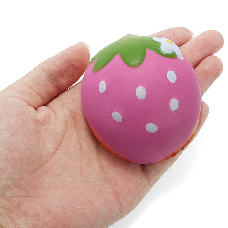 Squishy Half Jahoda 7 cm Měkké Pomalu Rostoucí Ovoce Kolekce Dárková Dekorační Hračka