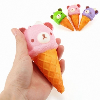 Squishy Ice Cream Bear Měkká Kolekce Slow Rising Dárkový Dekor Squish Squeeze Toy