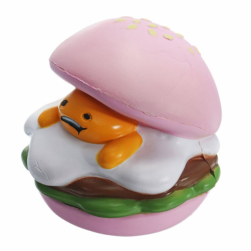 Squishy Lazy Egg Burger Pomalu Rostoucí Roztomilá Zvířátka Kolekce Kreslených Dárků Deocor Toy