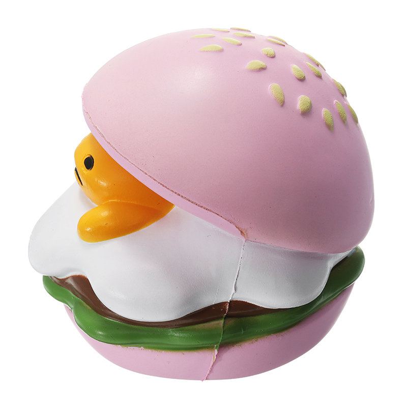 Squishy Lazy Egg Burger Pomalu Rostoucí Roztomilá Zvířátka Kolekce Kreslených Dárků Deocor Toy