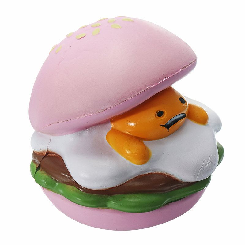 Squishy Lazy Egg Burger Pomalu Rostoucí Roztomilá Zvířátka Kolekce Kreslených Dárků Deocor Toy