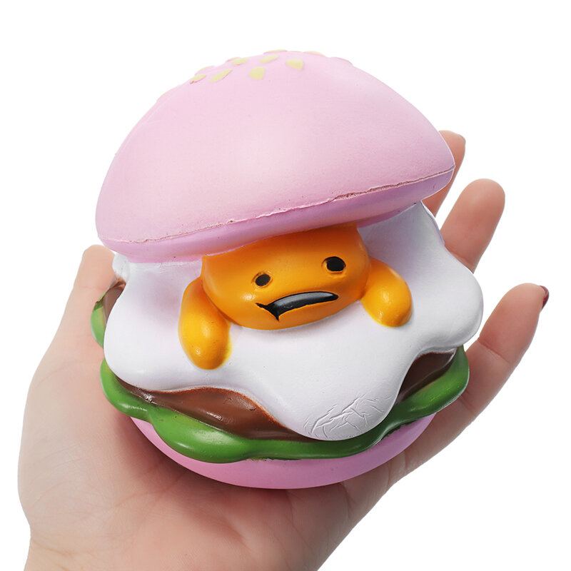 Squishy Lazy Egg Burger Pomalu Rostoucí Roztomilá Zvířátka Kolekce Kreslených Dárků Deocor Toy