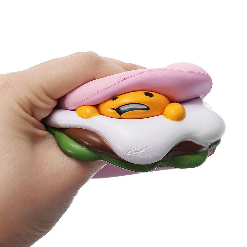 Squishy Lazy Egg Burger Pomalu Rostoucí Roztomilá Zvířátka Kolekce Kreslených Dárků Deocor Toy