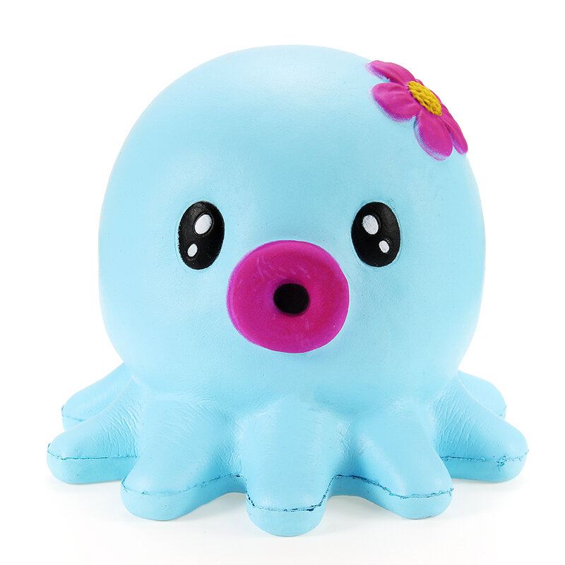 Squishy Octopus Jumbo 14cm Pomalu Rostoucí Kolekce Dárkový Dekor Měkká Stlačovací Hračka