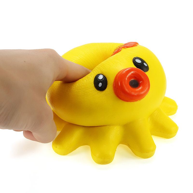 Squishy Octopus Jumbo 14cm Pomalu Rostoucí Kolekce Dárkový Dekor Měkká Stlačovací Hračka