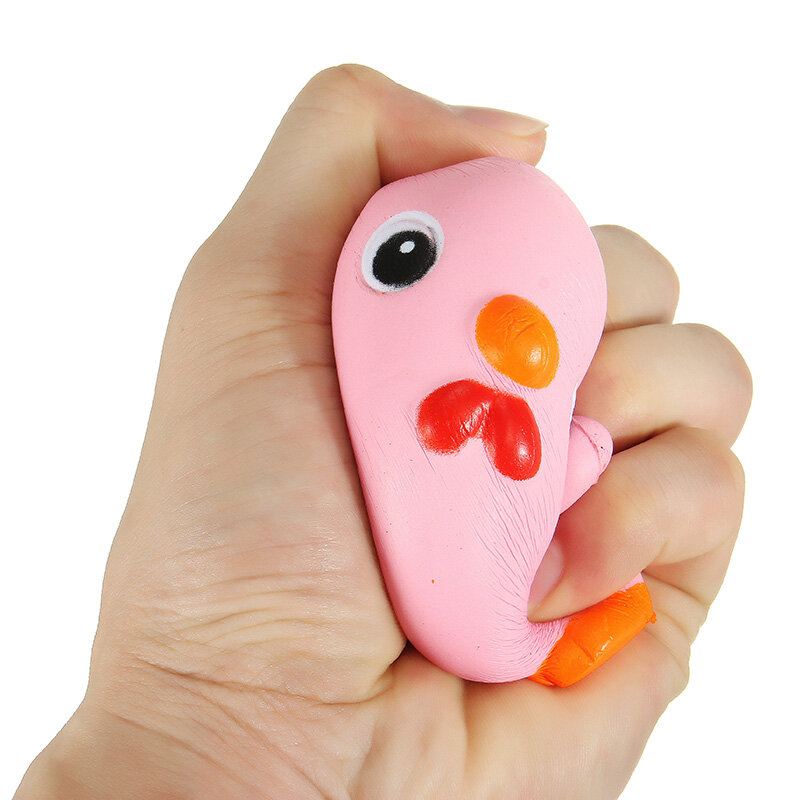 Squishy Pink Chicken Jumbo 10cm Slow Rising Collection Dárkový Dekor Plyšová Hračka Pásek Na Telefon