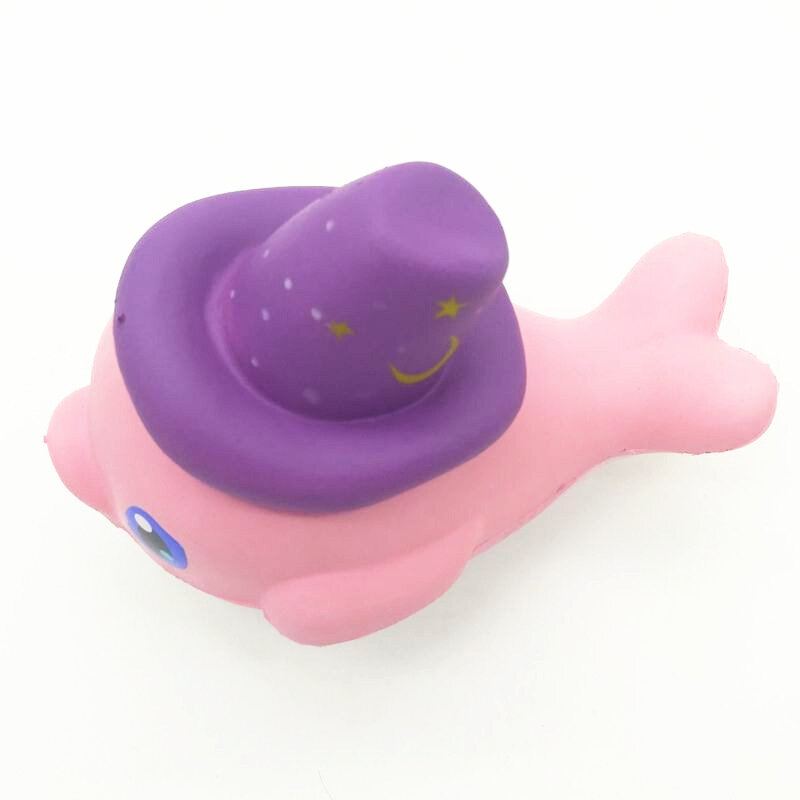 Squishy Slow Rising Kawaii Whale Soft Squeeze Roztomilý Delfín Řemínek Na Mobil Chlebový Dort Natahovací Hračka