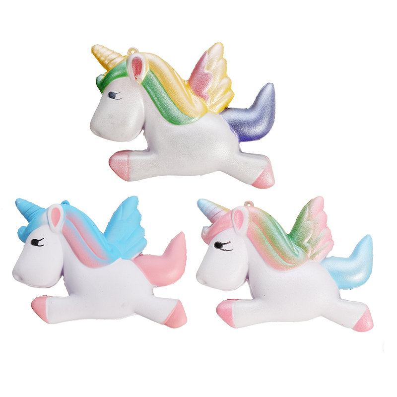 Squishy Unicorn Horse 13cm Vícebarevná Měkká Pomalu Rostoucí Roztomilá Kolekce Kawaii Dárková Dekorační Hračka