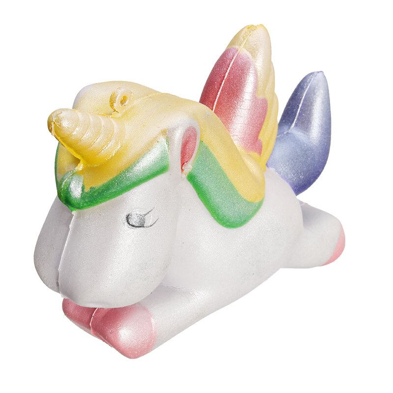 Squishy Unicorn Horse 13cm Vícebarevná Měkká Pomalu Rostoucí Roztomilá Kolekce Kawaii Dárková Dekorační Hračka