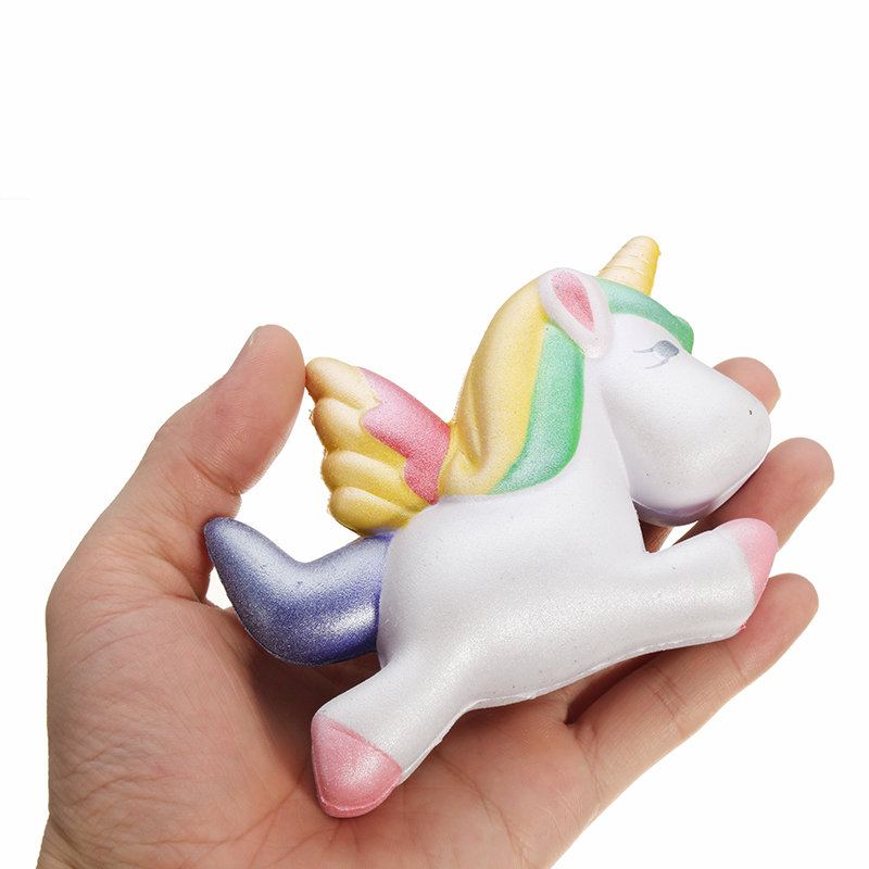 Squishy Unicorn Horse 13cm Vícebarevná Měkká Pomalu Rostoucí Roztomilá Kolekce Kawaii Dárková Dekorační Hračka