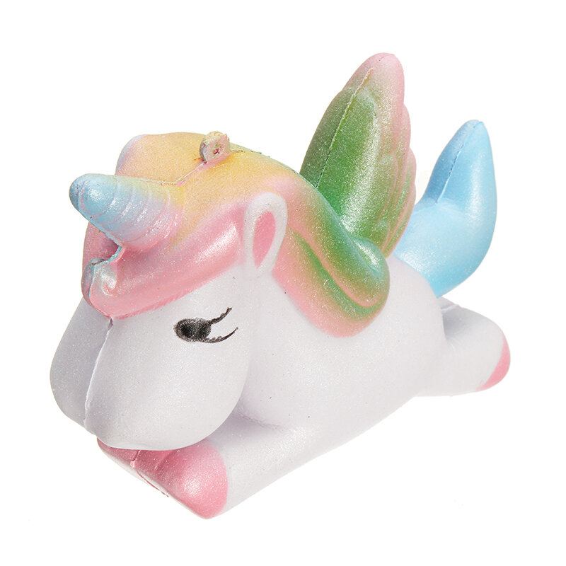 Squishy Unicorn Horse 13cm Vícebarevná Měkká Pomalu Rostoucí Roztomilá Kolekce Kawaii Dárková Dekorační Hračka