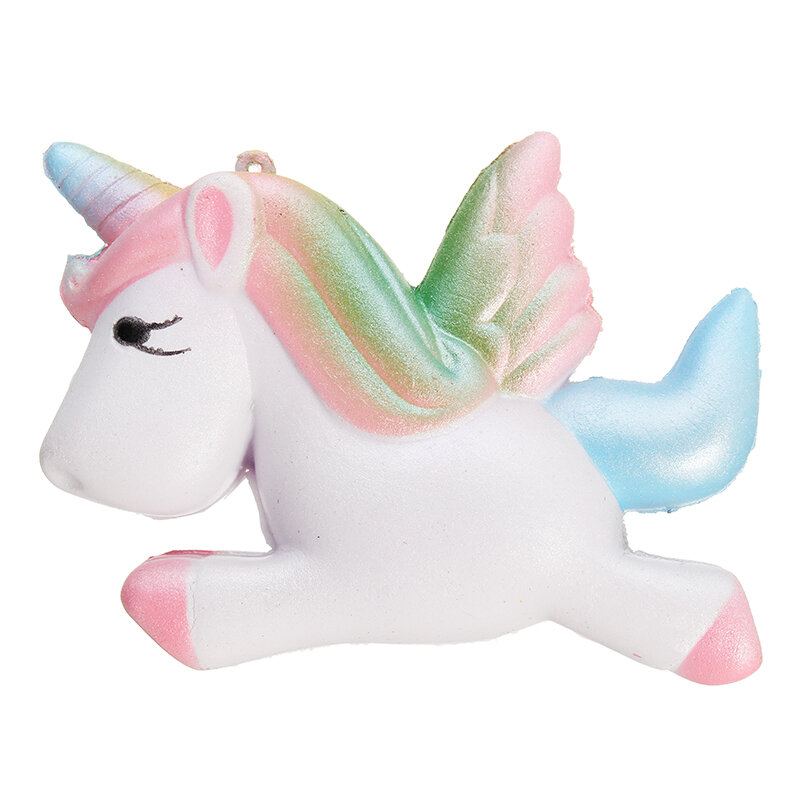 Squishy Unicorn Horse 13cm Vícebarevná Měkká Pomalu Rostoucí Roztomilá Kolekce Kawaii Dárková Dekorační Hračka