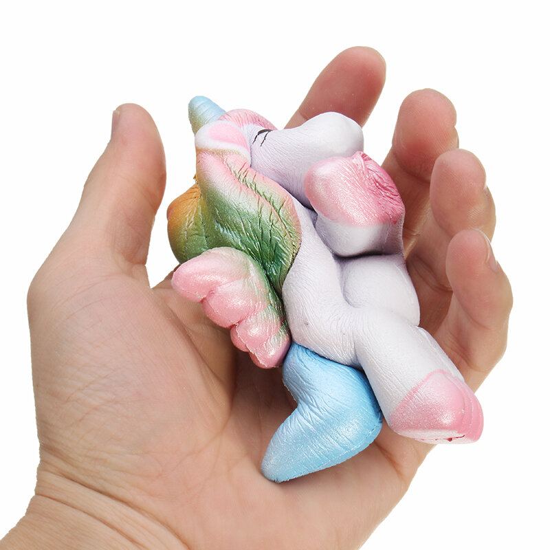 Squishy Unicorn Horse 13cm Vícebarevná Měkká Pomalu Rostoucí Roztomilá Kolekce Kawaii Dárková Dekorační Hračka