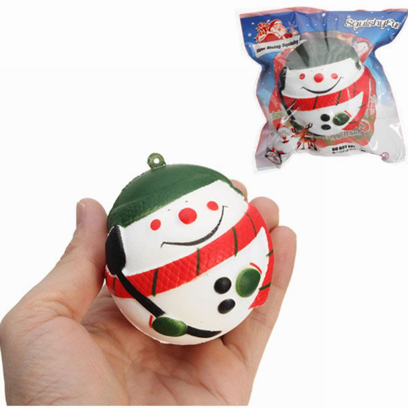 Squishyfun Squishy Sněhulák Vánoční Santa Claus 7cm Pomalé Vstávání S Balením Kolekce Dárek