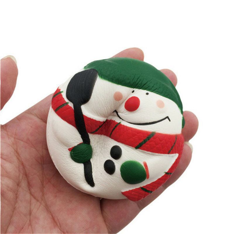 Squishyfun Squishy Sněhulák Vánoční Santa Claus 7cm Pomalé Vstávání S Balením Kolekce Dárek