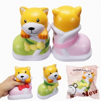 Squishyshop Puppy In Boots Jumbo Psí Boty Squishy Pomalé Stoupání S Obalem Kolekce Dárkové Dekorace