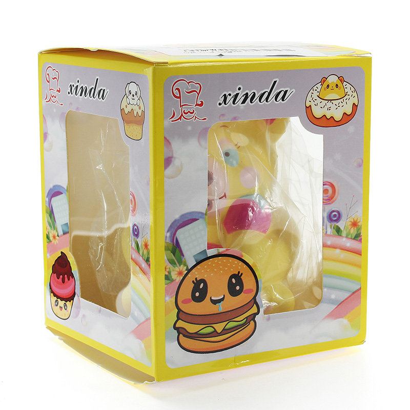 Xinda Squishy Jahodový Medvěd Držící Konvička Na Med 12cm Pomalé Kynutí S Obalem Kolekce Dárková Hračka