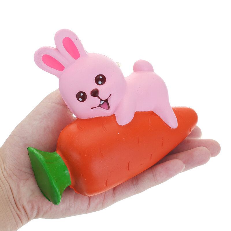 Yunxin Squishy Rabbit Bunny Holding Carrot 13cm Pomalu Rostoucí S Obalem Kolekce Dárkové Dekorace Hračka