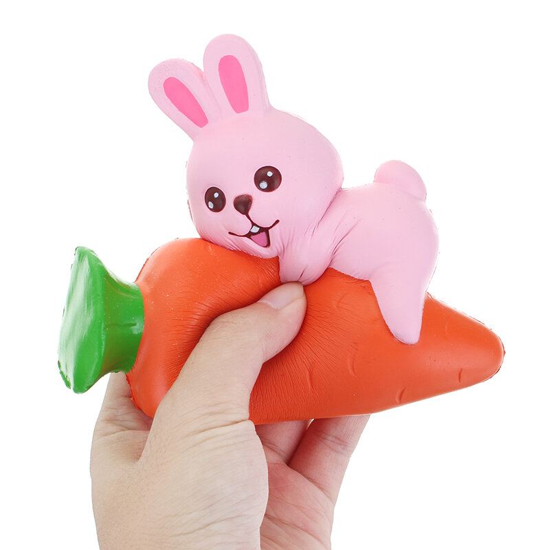 Yunxin Squishy Rabbit Bunny Holding Carrot 13cm Pomalu Rostoucí S Obalem Kolekce Dárkové Dekorace Hračka