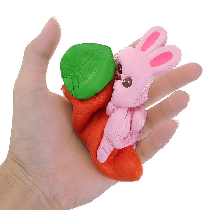 Yunxin Squishy Rabbit Bunny Holding Carrot 13cm Pomalu Rostoucí S Obalem Kolekce Dárkové Dekorace Hračka