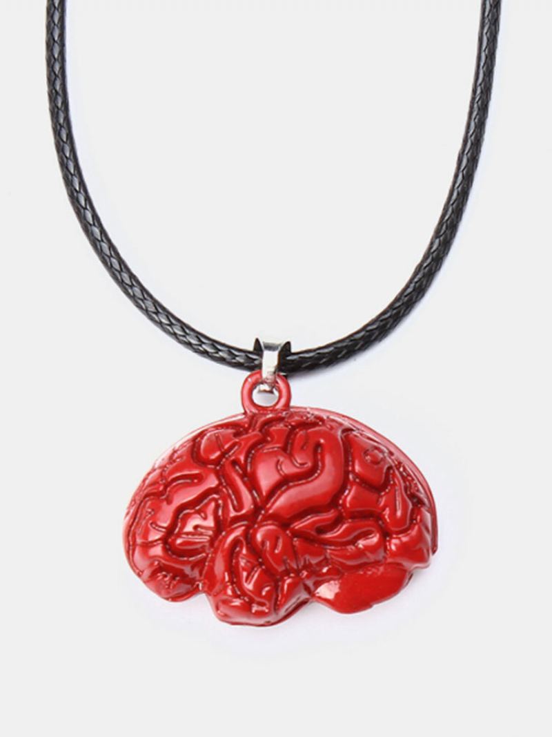 Brain Necklace Alloy Drip Red Pro Halloween