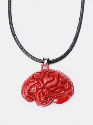 Brain Necklace Alloy Drip Red Pro Halloween