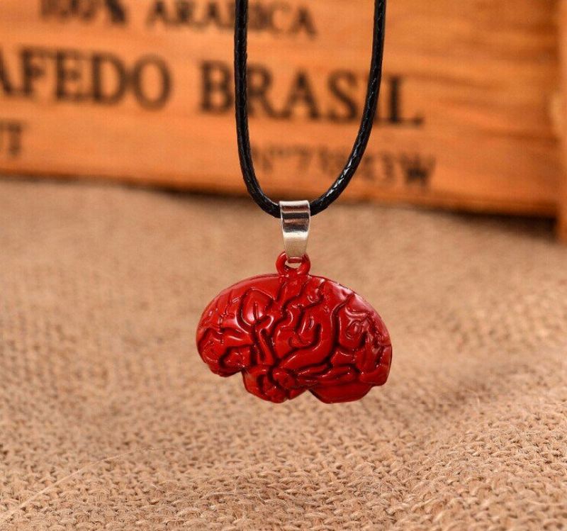 Brain Necklace Alloy Drip Red Pro Halloween