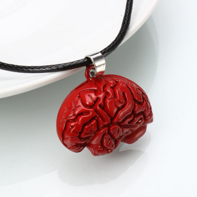 Brain Necklace Alloy Drip Red Pro Halloween