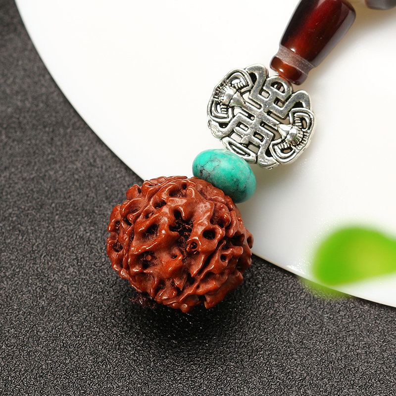 Dámský Retro Náhrdelník Etnický Keramický Buddha Beads Svetr