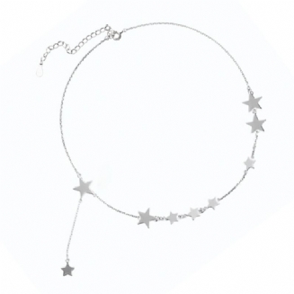 Náhrdelník Lucky Star Choker Originální Sterling Ornamenty S S925 Silver Pro Ženy Dívky