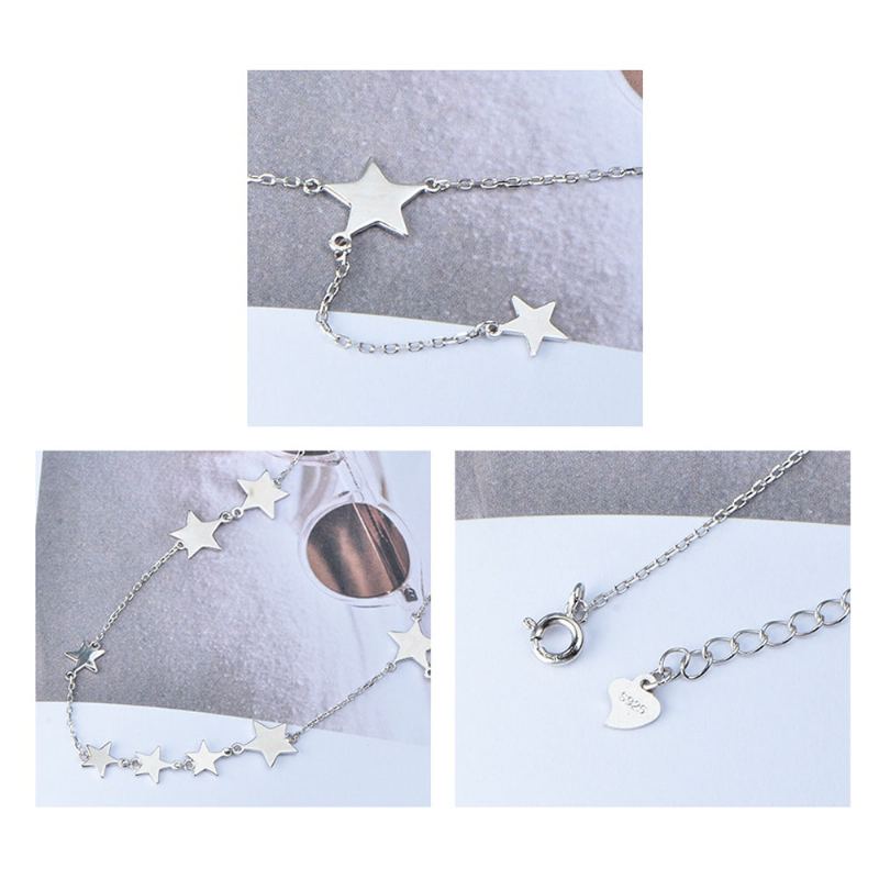 Náhrdelník Lucky Star Choker Originální Sterling Ornamenty S S925 Silver Pro Ženy Dívky