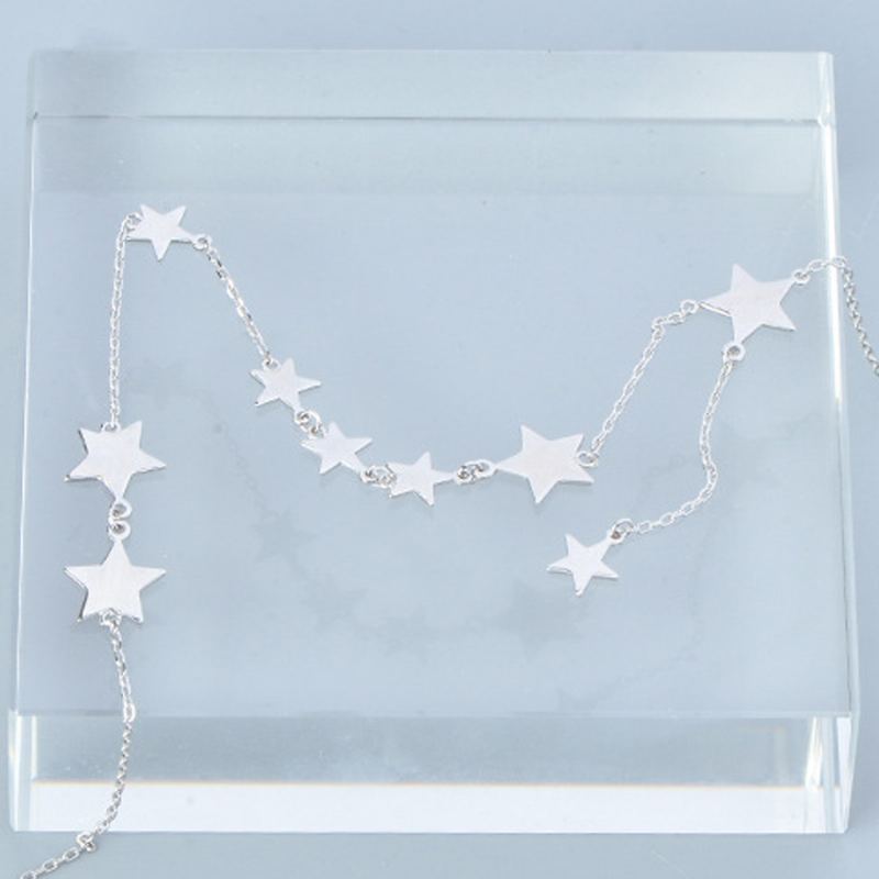 Náhrdelník Lucky Star Choker Originální Sterling Ornamenty S S925 Silver Pro Ženy Dívky