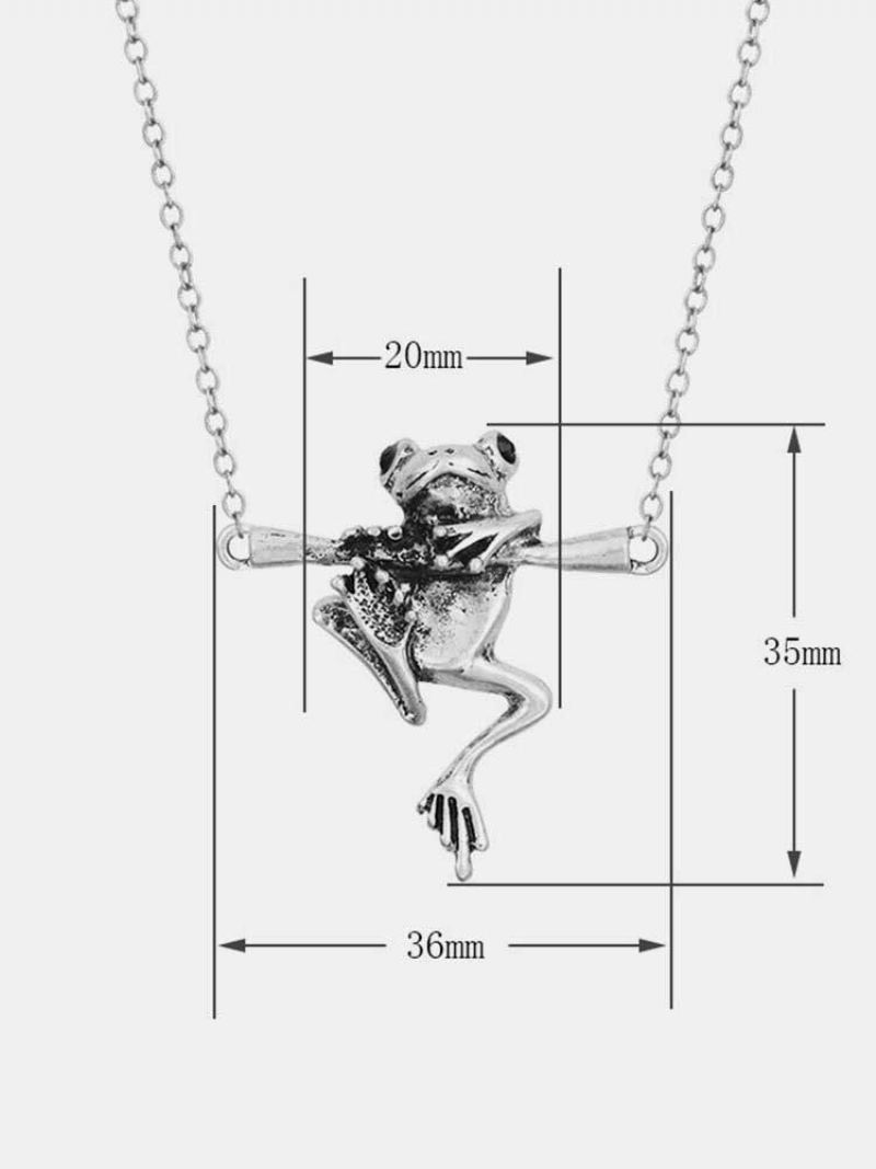 Vintage Náhrdelník S Přívěskem Žába Temperament Dutý Zvířecí