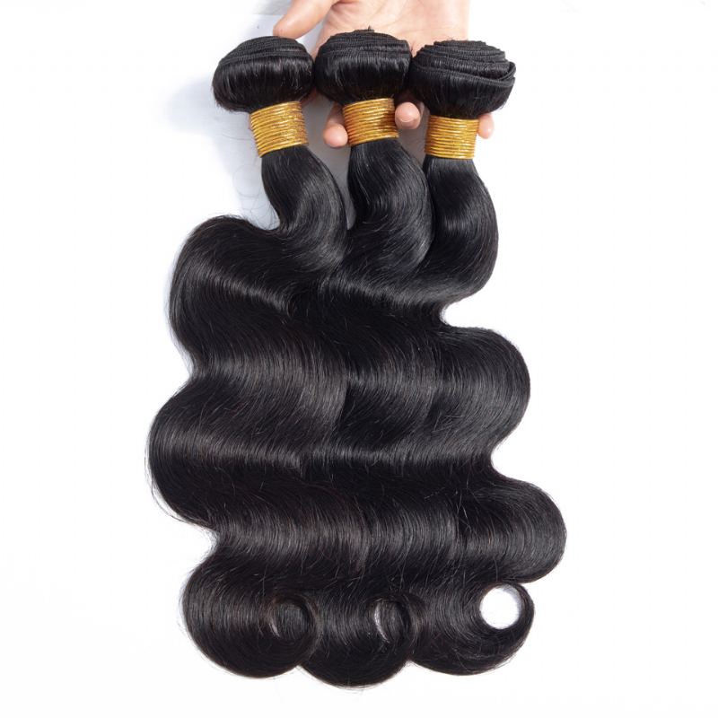 Indické Vlasy Bodywave Vlasové Svazky 100% Přírodní Lidských Vlasů Dvojité Útky Husté Remy