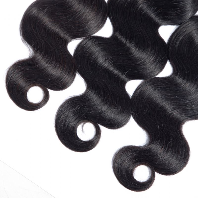 Indické Vlasy Bodywave Vlasové Svazky 100% Přírodní Lidských Vlasů Dvojité Útky Husté Remy