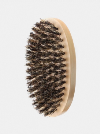 Kančí Štětina Thickest Beard Taming Comb Brush Dřevěný Dlaňový Kartáč