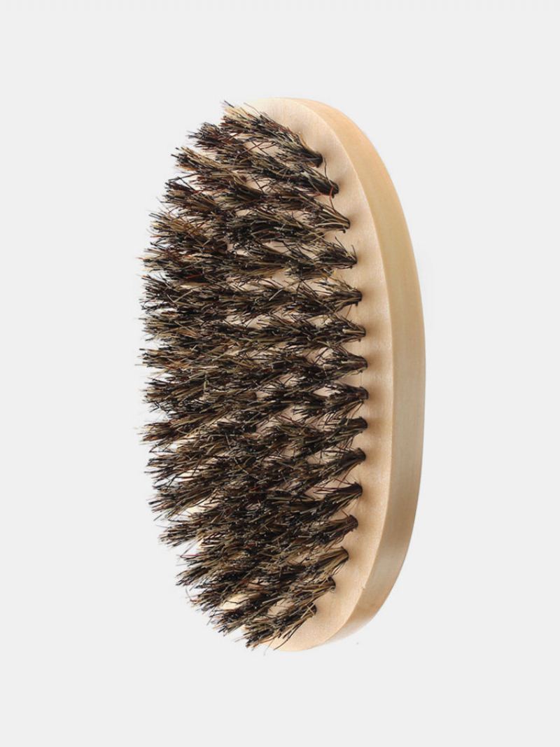 Kančí Štětina Thickest Beard Taming Comb Brush Dřevěný Dlaňový Kartáč