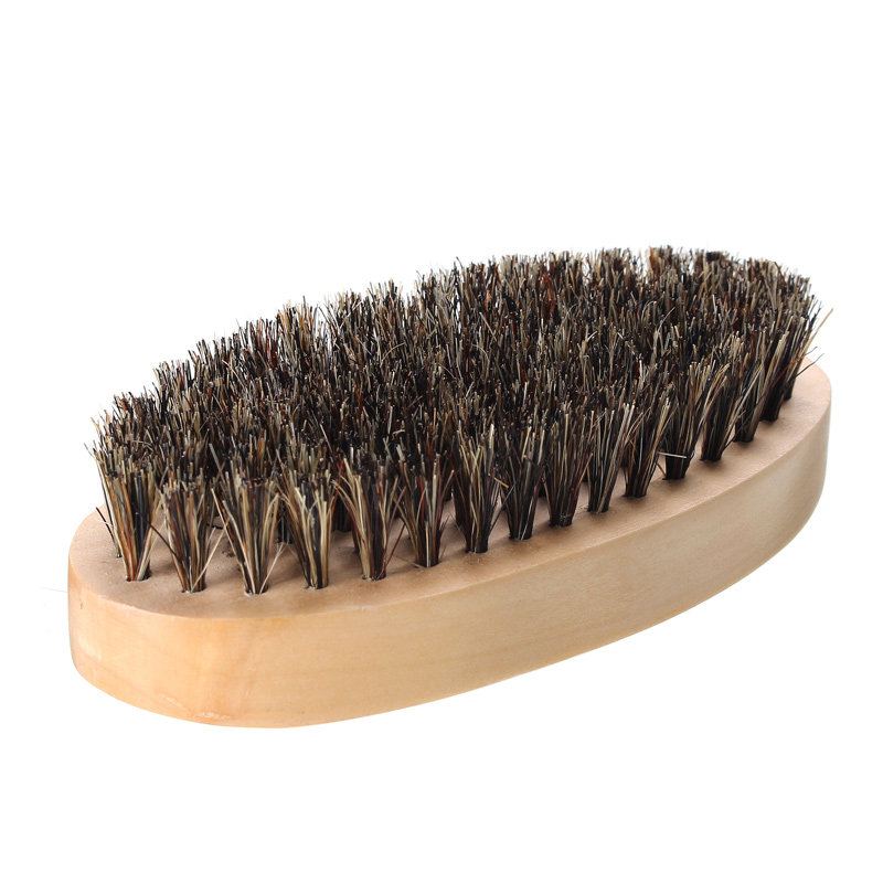 Kančí Štětina Thickest Beard Taming Comb Brush Dřevěný Dlaňový Kartáč