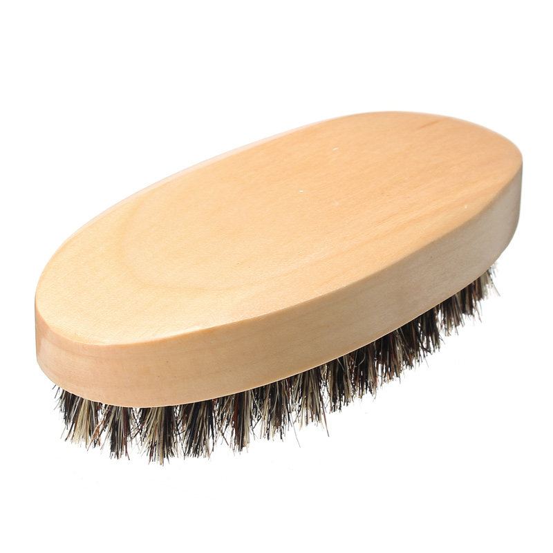 Kančí Štětina Thickest Beard Taming Comb Brush Dřevěný Dlaňový Kartáč