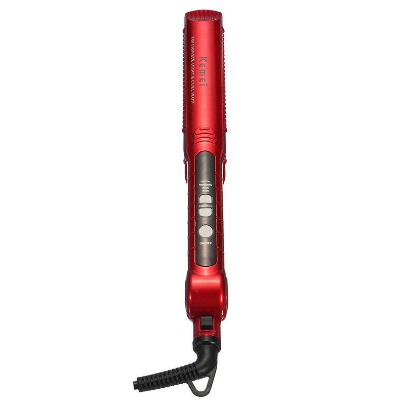 Kemei 3v1 Vlasový Kulma Žehlička Hot Iron Curling Ceramic Wave Tool