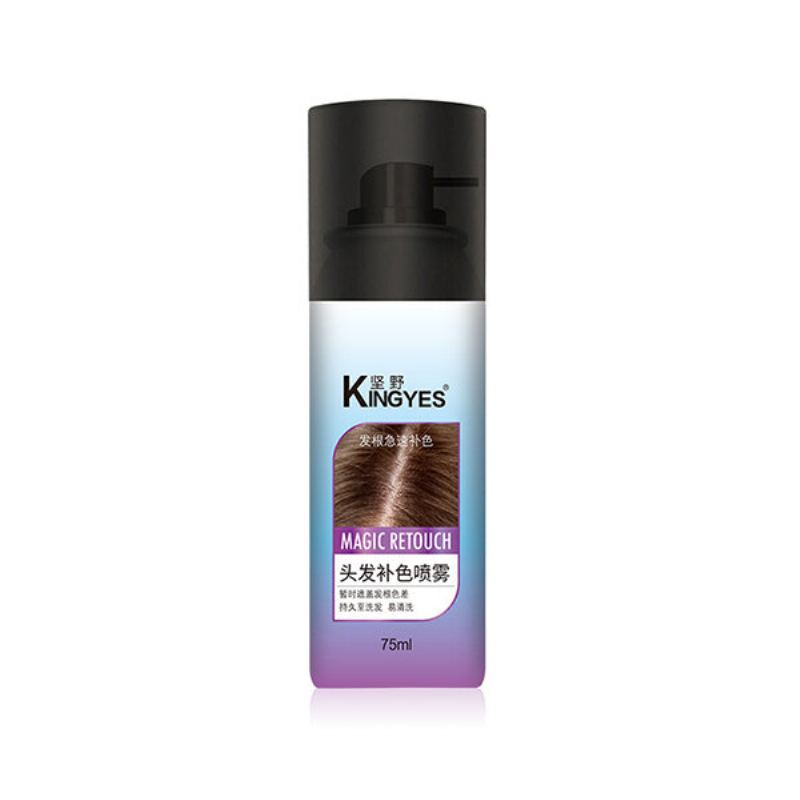 Kingyes Hair Dye Spray Rychlá Dočasná Barva Na Vlasy Černohnědá Přenosná Vlasová Péče